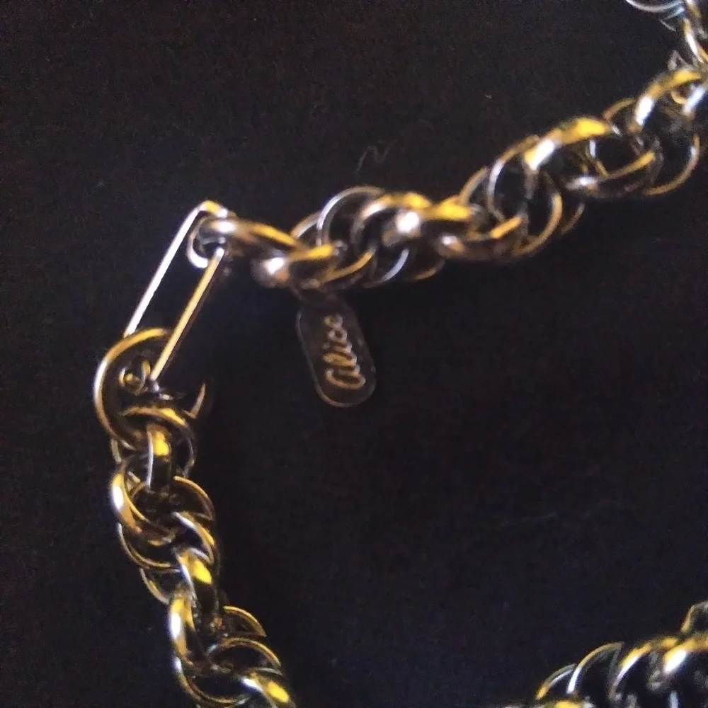 Alice Caviness signed ring charm bracelet